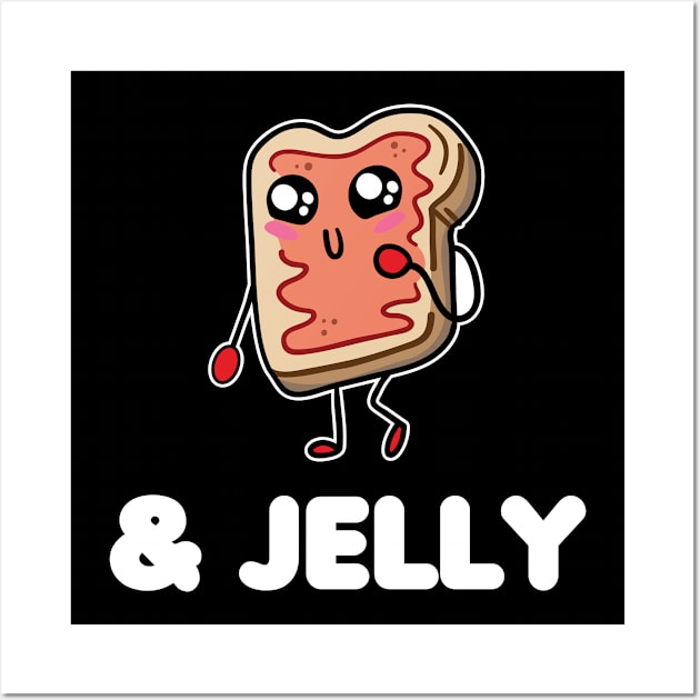 Halloween Peanut Butter Jelly Funny Matching Part 1 Wall Art by Hasibit